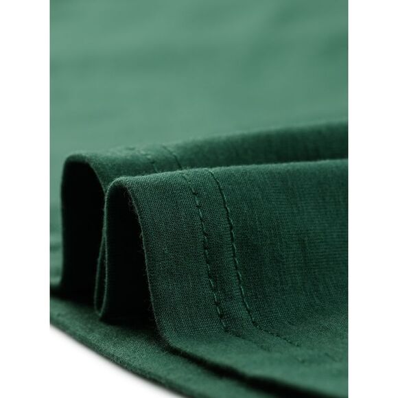 Women's Plus Size Tops Lace Panel Short Sleeve Top Dark Green - Picture 5 of 6